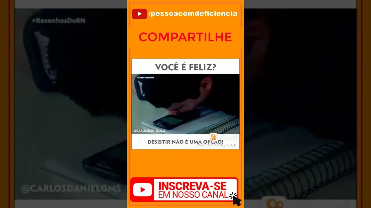 Vamos ver se o youtube vai mostrar este vídeo sobre Pessoa com deficiência