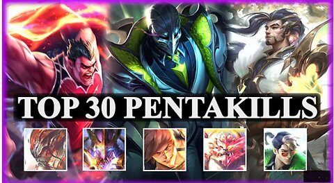 TOP 30 PENTAKILLS - DARIUS SETT YASUO...LOL TIME