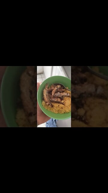 Prato do dia, ginga com cuscuz! #brasil #gourmet ##ginga #cuscuz