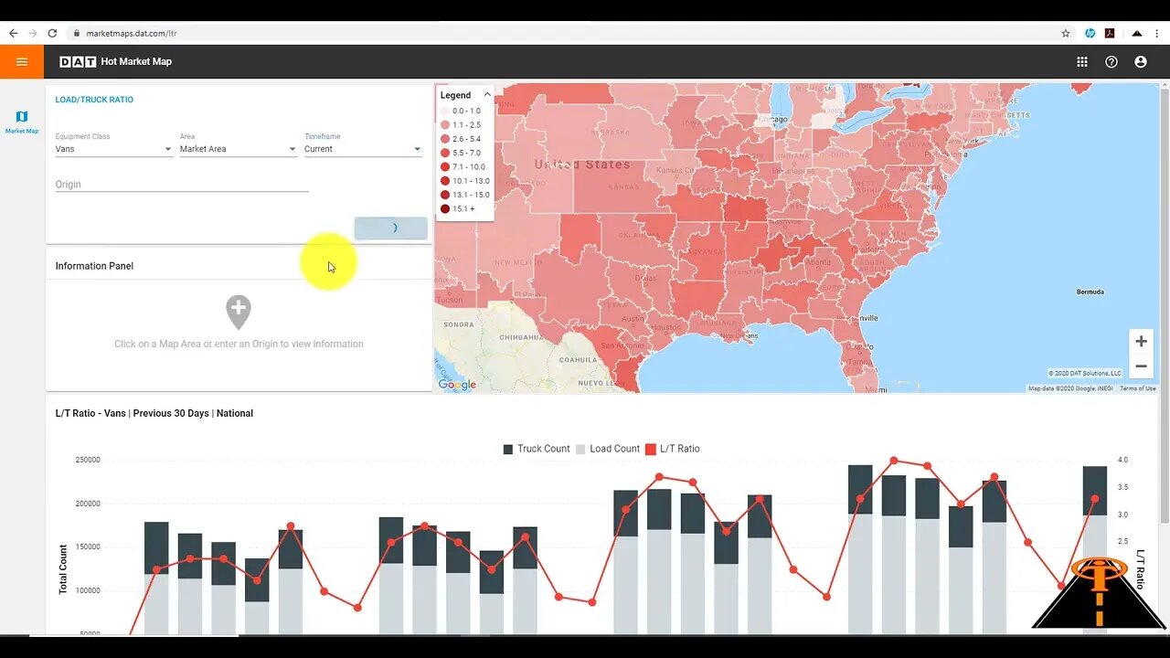 How To Find High Paying Freight With DAT HOT MARKET MAP by Trucking Inside Vlog 243