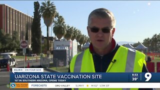 State run COVID-19 vaccination site opens at University of Arizona