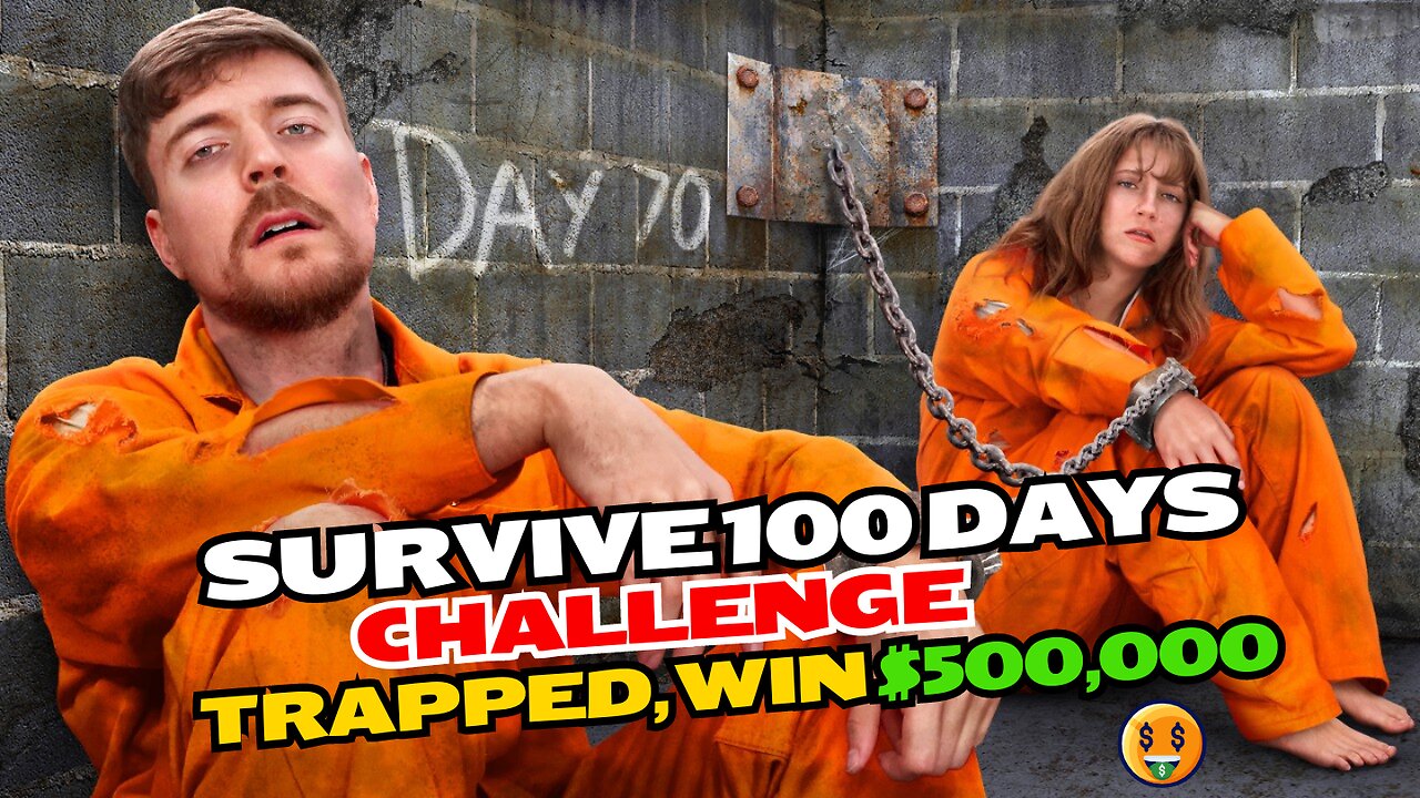 Survive 100 Days Trapped, Win $500,000 I mr beast | game changer man | world popular you tuber