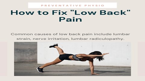 How to relieve lower back pain | Training video