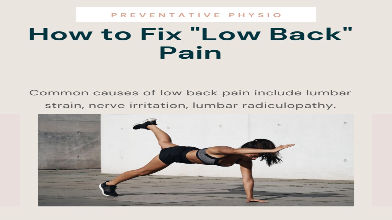 How to relieve lower back pain | Training video