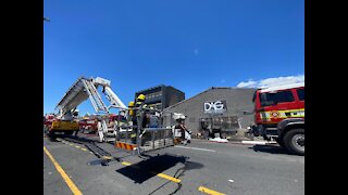 A fire broke at DAG Furniture wharehouse in Woodstock