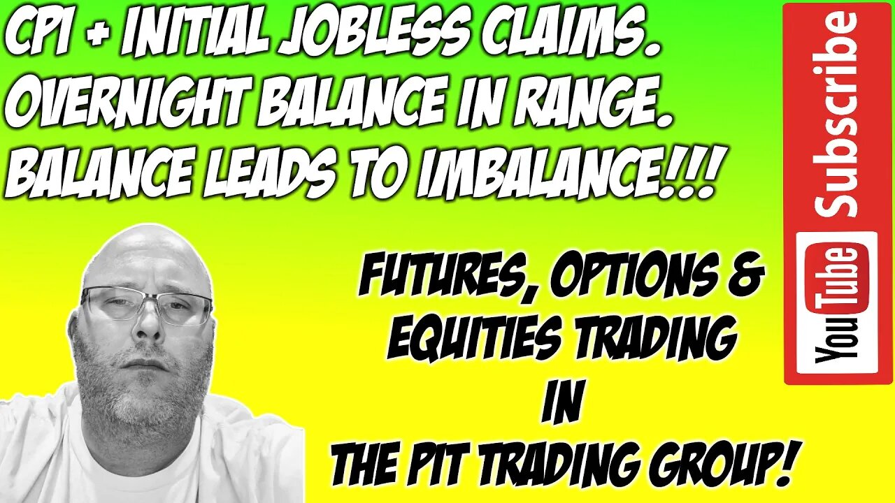 Balance - CPI & Init Jobless Claims - ES NQ Futures Premarket Trade Plan - The Pit Futures Trading