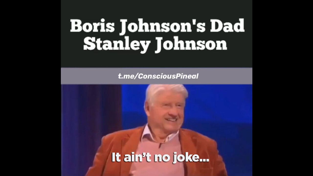 Stanley Johnson Openly Joking About Depopulation