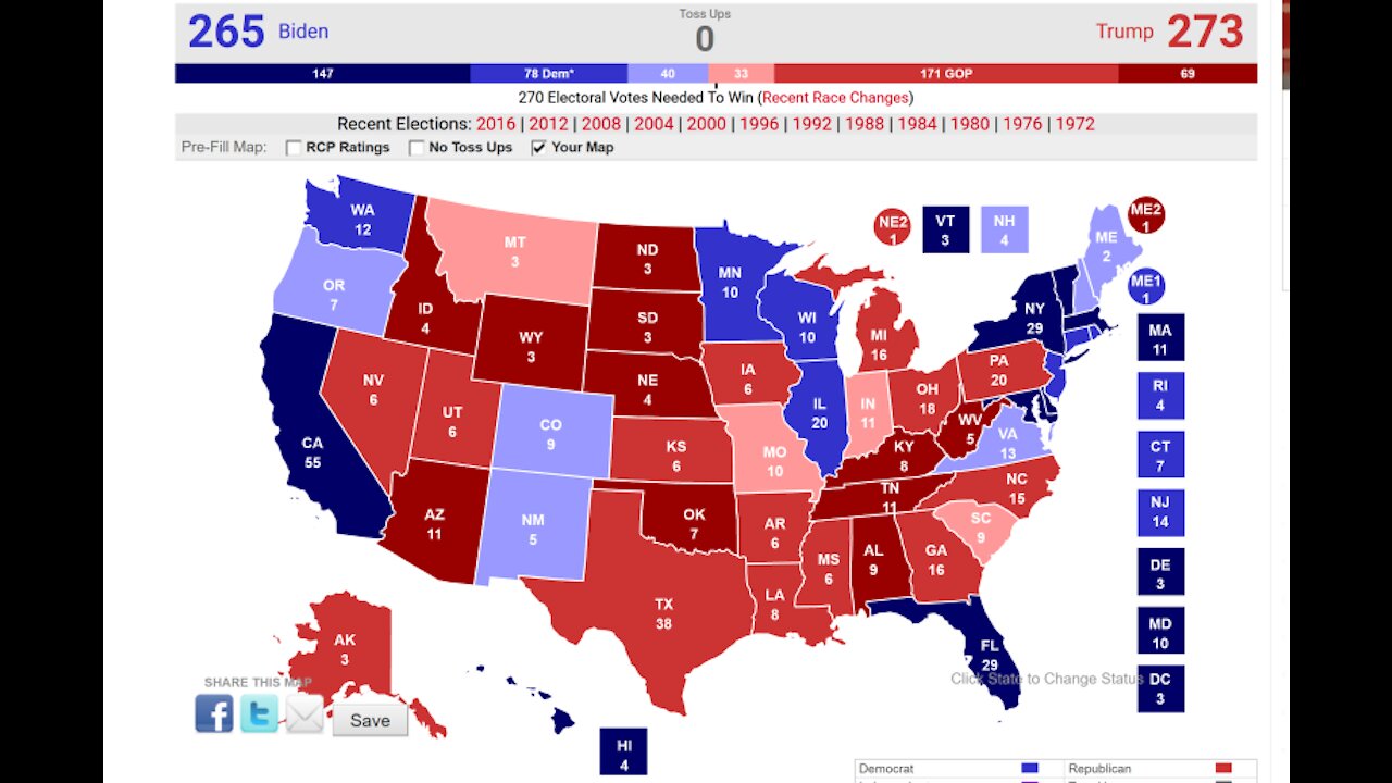 11/16/2020 Leftists Attempt to Steal Election - Trump Holds Strong