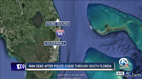 Man dead after police chase through South Florida