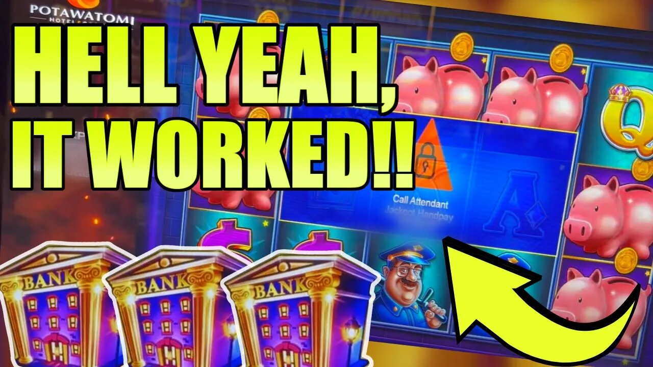 HOW I WON HUGE BY CHANGING MY BET ON PIGGY BANKIN SLOT MACHINE!