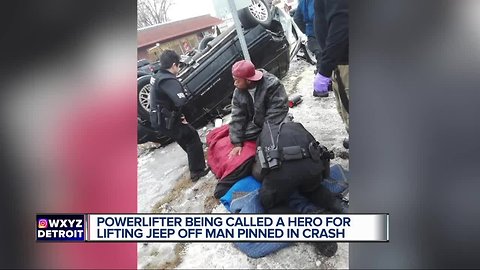 Local powerlifter lifts vehicle off man trapped underneath after accident