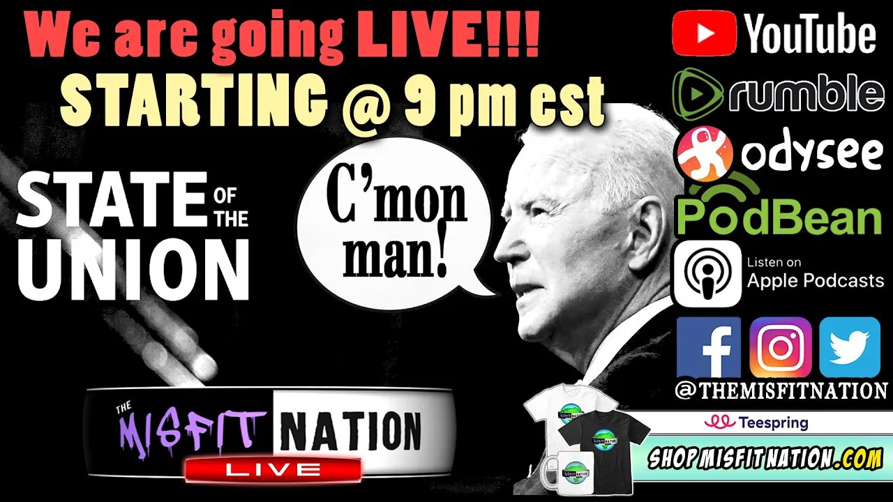 Joe Biden's First State of the Disaster Address (LIVE REACTION) | Misfit Nation LIVE!!!