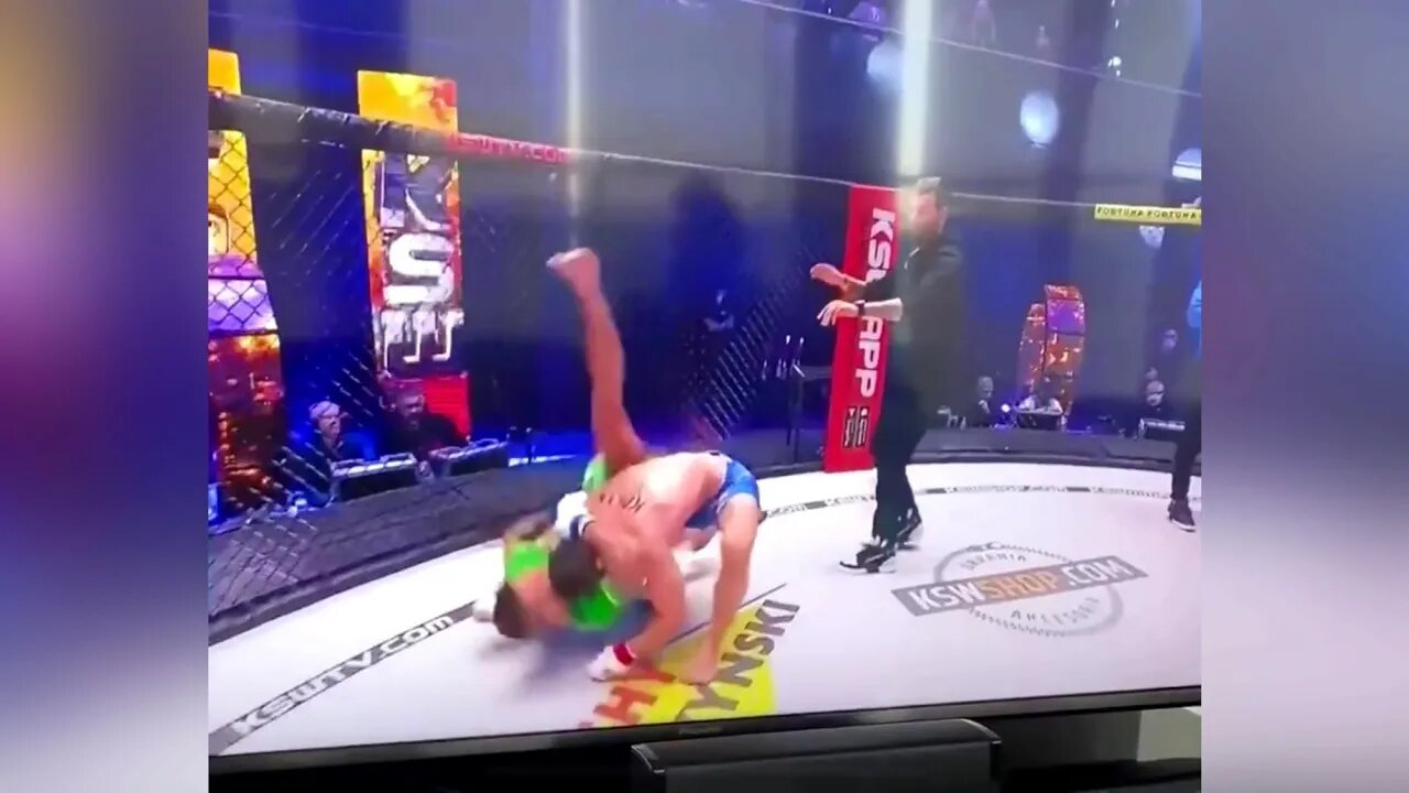 Brawl erupts at polish KSW MMA event after fighter slams opponent after the bout finished