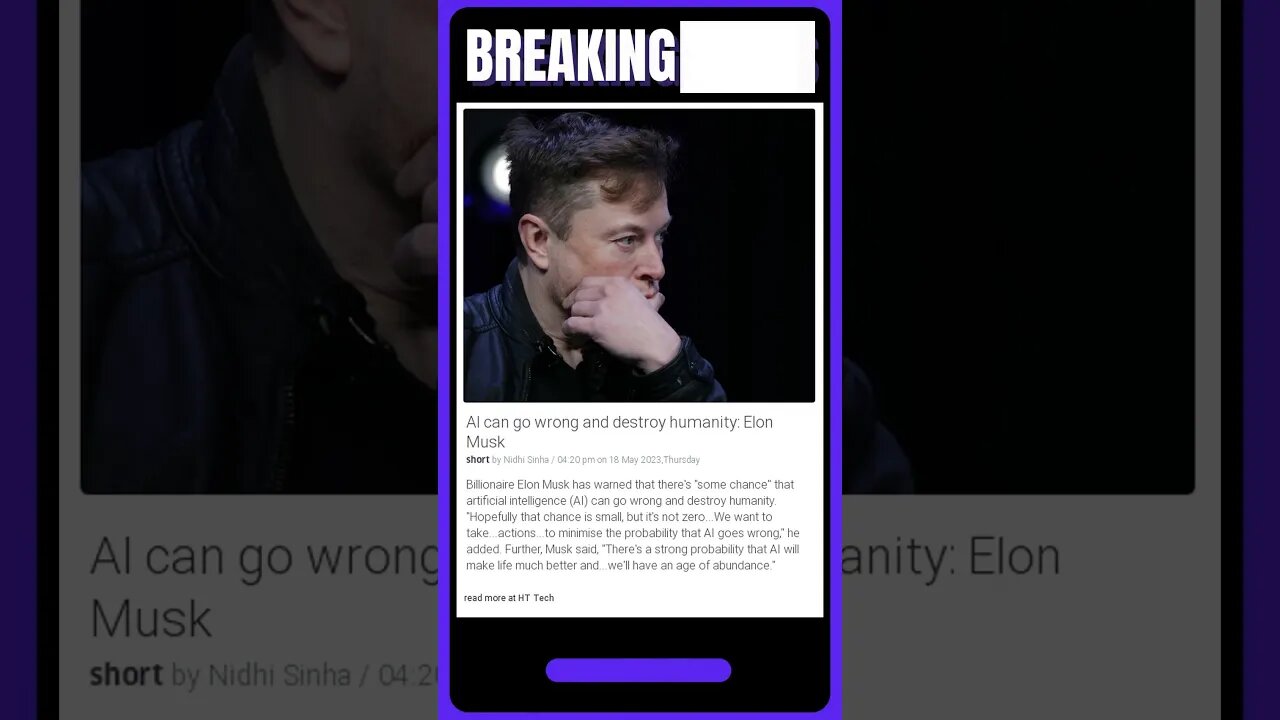 Elon Musk Warns of AI-Related Dangers, but Sees Hope for Abundance | #shorts #news