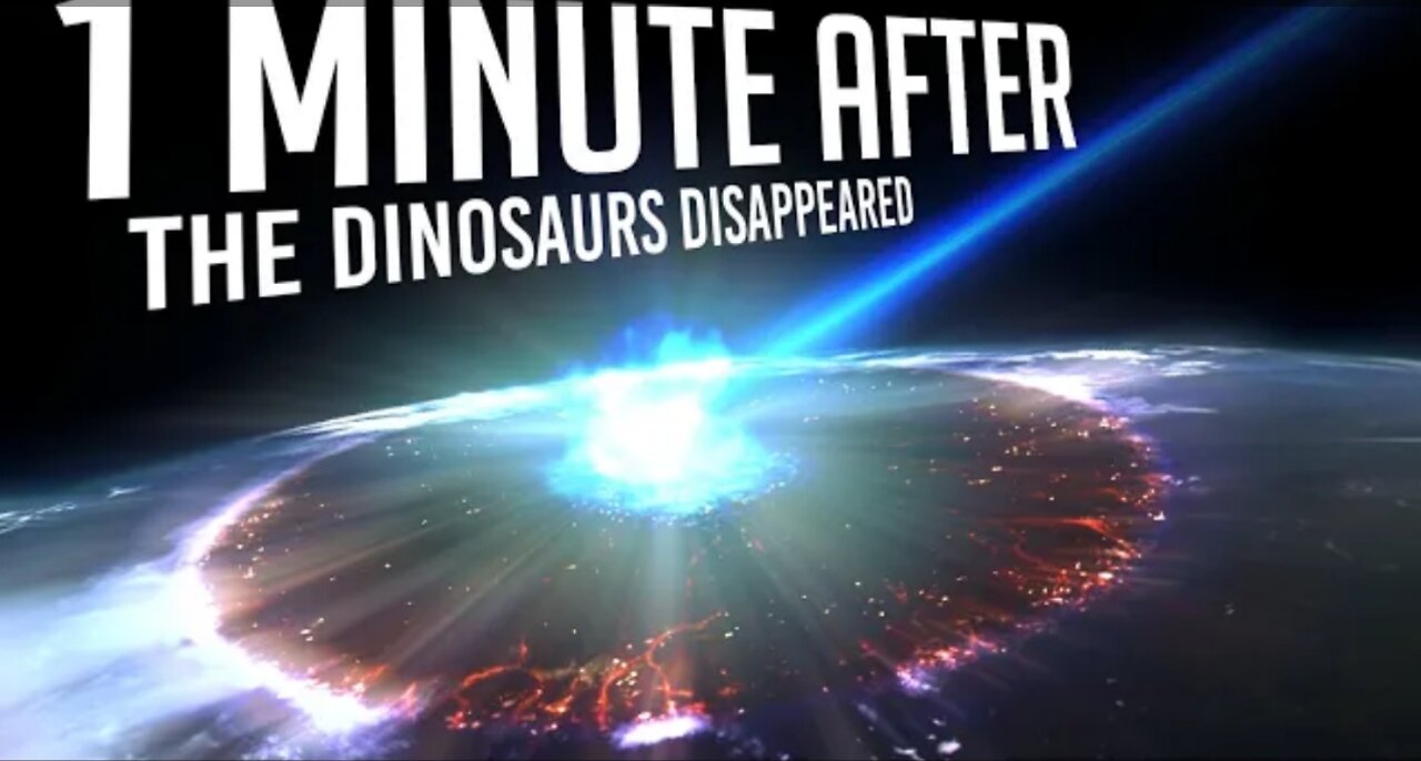 What happened in the first minute after the dinosaurs disappeared?