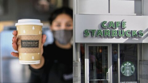 Second Cup t'offre un latte gratuit si tu passes devant un Starbucks fermé à Montréal