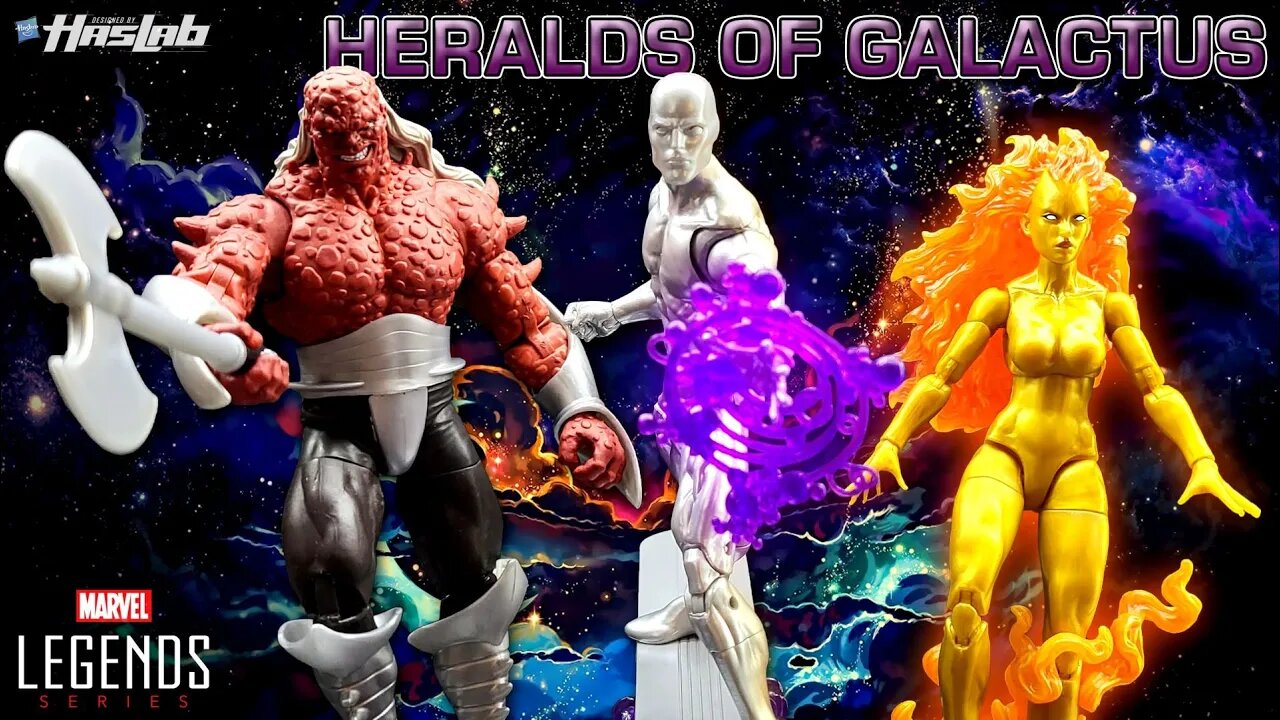 Marvel Legends Morg, Silver Surfer & Nova Heralds Of Galactus Haslab Action Figure Review