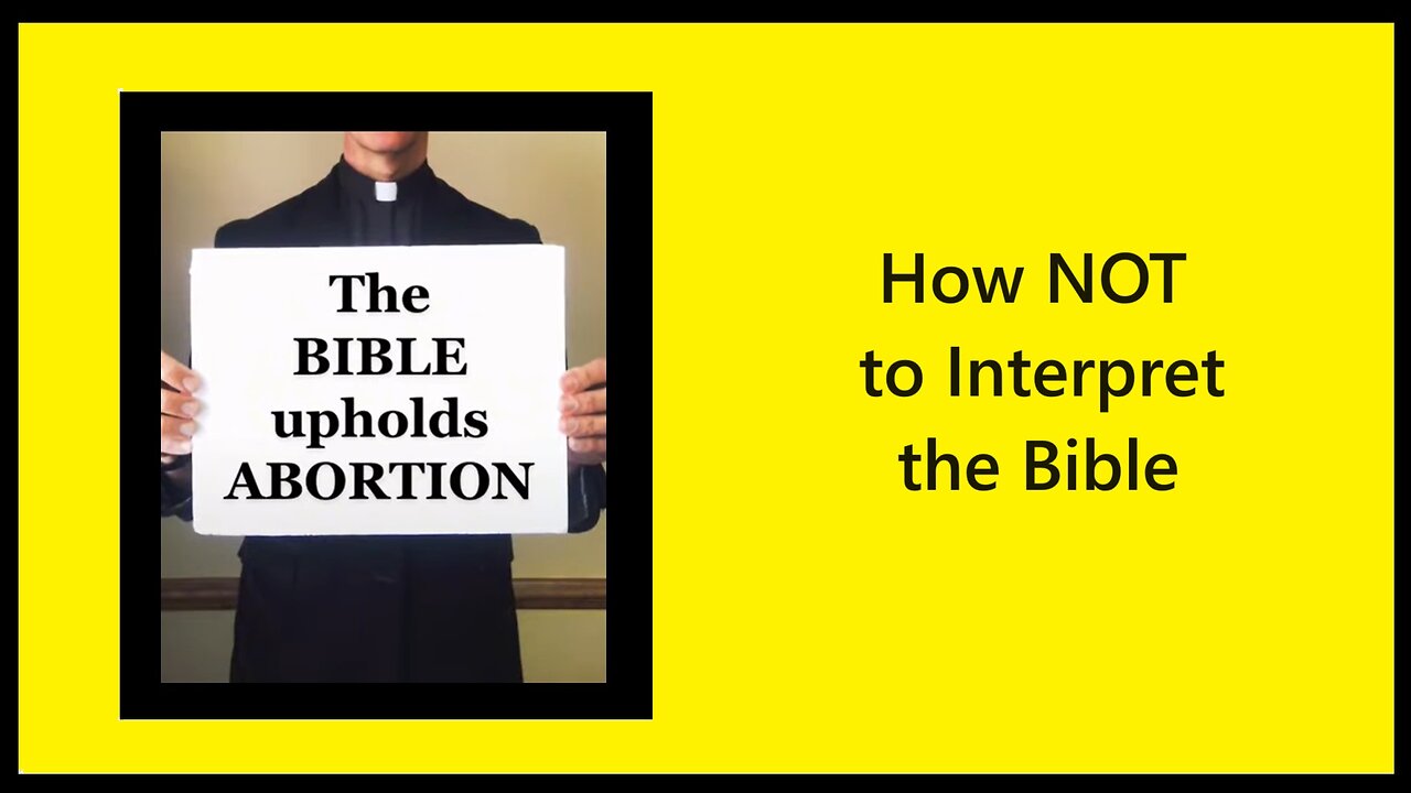 Does Numbers 5 Support Abortion (How NOT to Interpret the Bible)