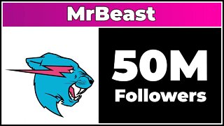 MrBeast 50 Million Followers LIVE - TikTok live follower count