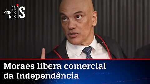 Moraes recua e libera comercial de 7 de Setembro com verde e amarelo