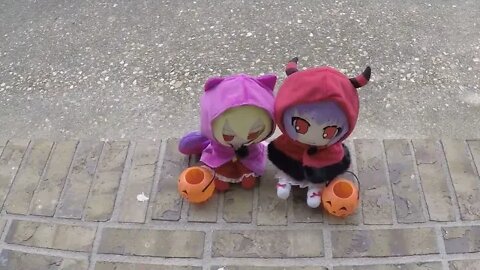 Trick or Treat Cheshire cat and Scarlet Devil fumo