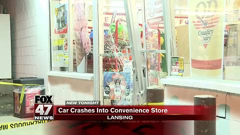 Driver 'OK' after driving into front of Quality Dairy store