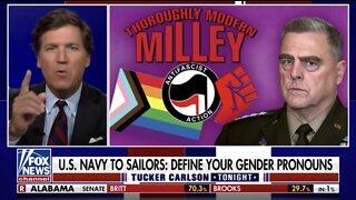 Tucker Carlson reacts to the Navy releasing a training video about pronouns