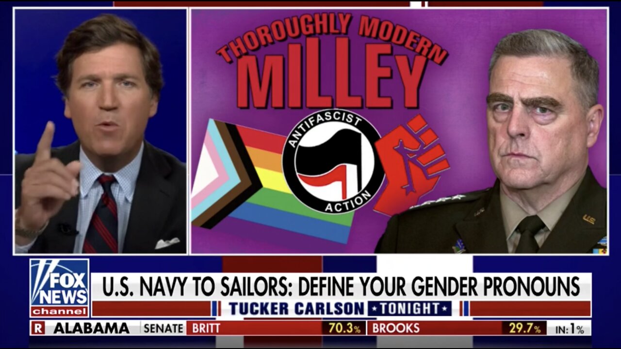 Tucker Carlson reacts to the Navy releasing a training video about pronouns