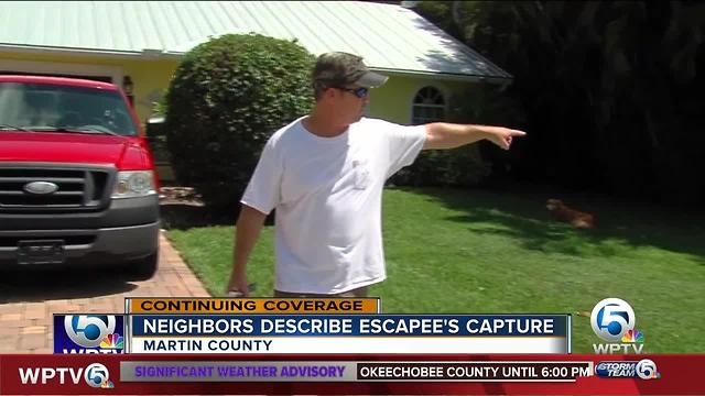 Neighbors react to escapee being captured in their neighborhood