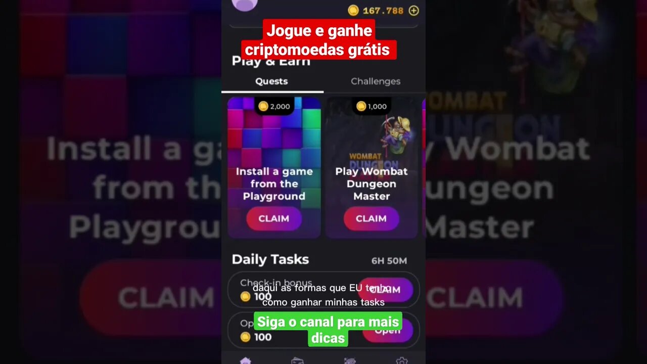 Jogue e ganhe criptomoedas, nfts grátis