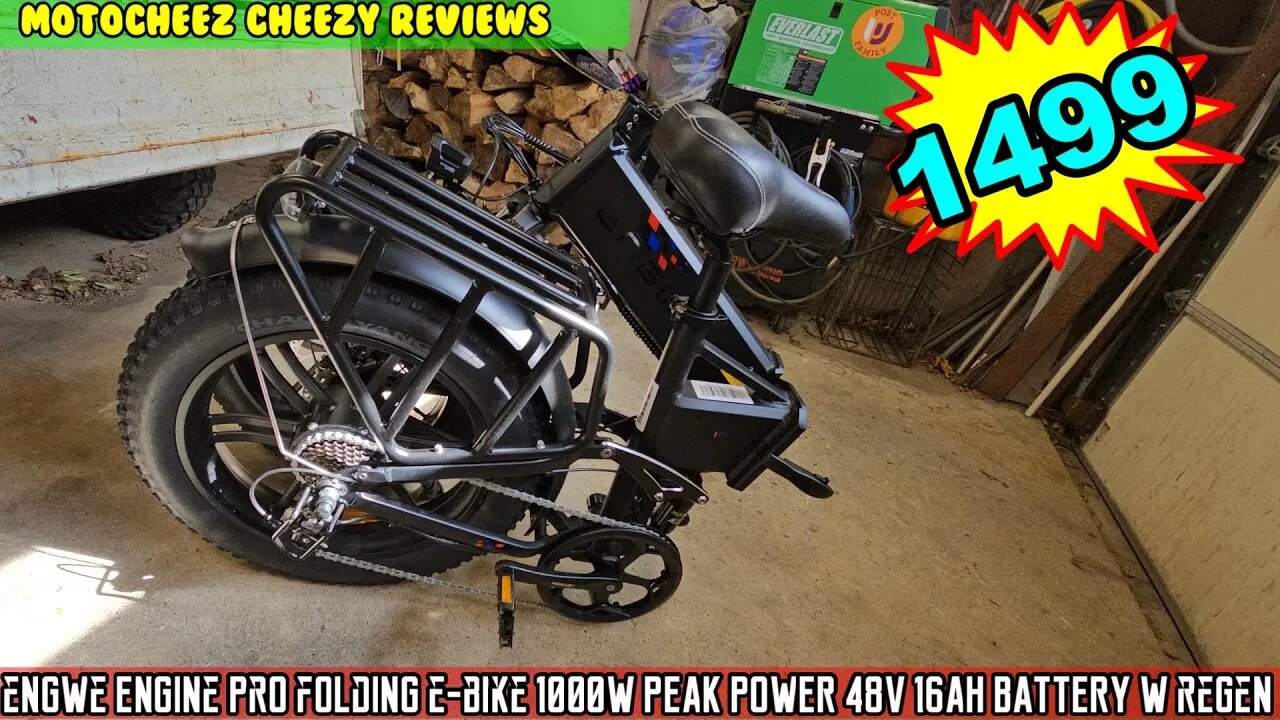 Engwe Engine Pro folding e-bike 1000W PEAK POWER 48V 16AH BATTERY w regen EP-2 Pro