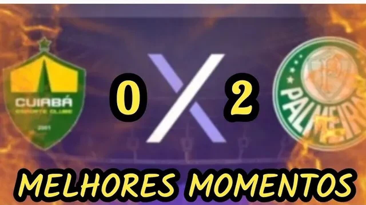 CUIABA 0 X 2 PALMEIRAS AO VIVO - CAMPEONATO BRASILEIRO - 20ª RODADA