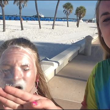 Teen Pops Friend's Giant Chewing Gum Bubble