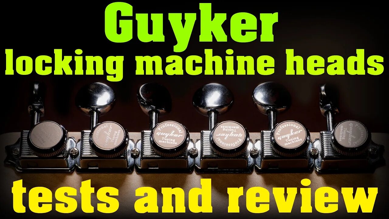 Guyker vintage style inline guitar locking machine heads installation, tests and review