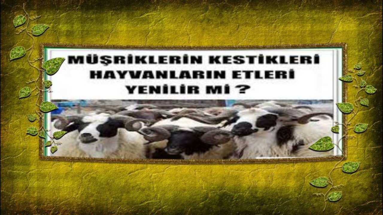 müşrıklerin kestikleri etler hale-eldir asla haraem değildir diyen kefirleri hemen tekfiyr edin