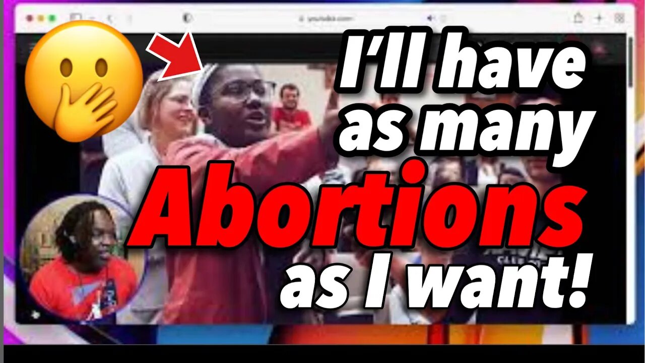 Pro choice Young black woman says, she don’t care. She’ll terminate the baby at all costs.