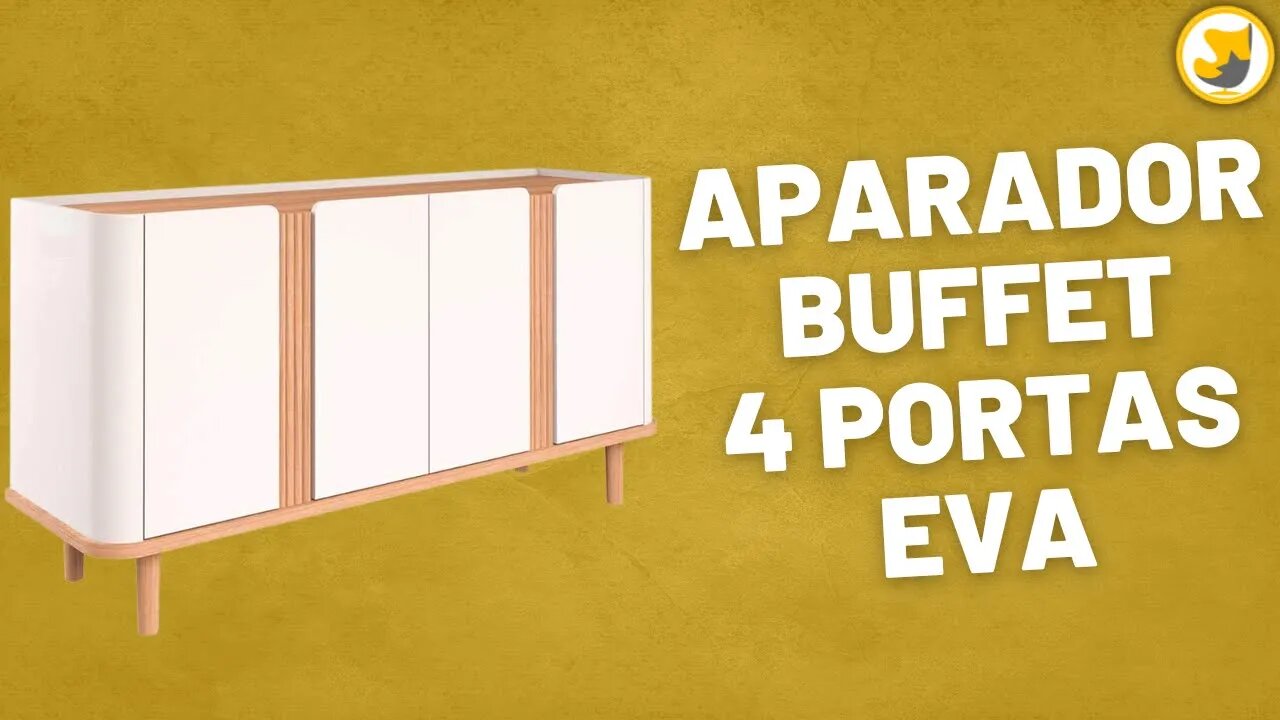 Aparador Buffet com 4 Portas Eva