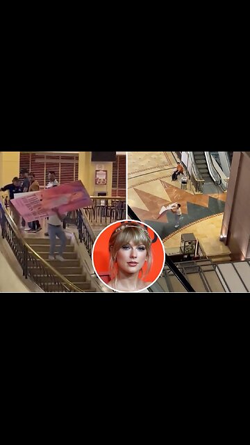 Taylor Swift superfan escapes mall security after stealing ‘Eras’ cardboard movie poster
