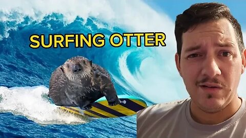 Otter Attacking and Stealing Surfboards in California??