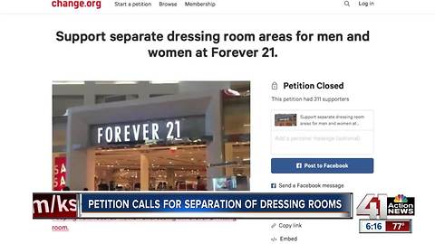 Petition calls for separation of dressing rooms