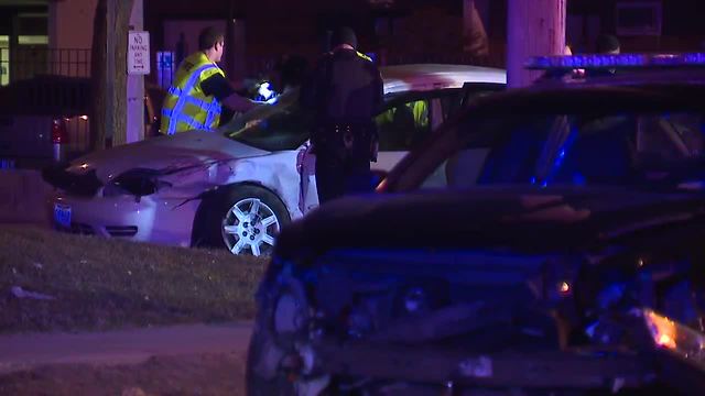 CMHA officer and three others injured in a two-car crash on Cleveland's east side