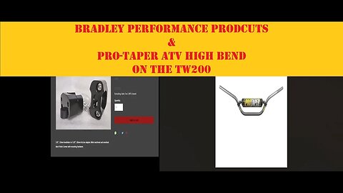 Pro-Taper ATV Bars & Bradley Performance on the TW200