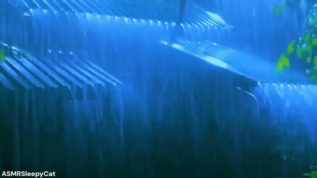 💤Monsoon Rainfall Will Put You to Sleep Fast 12︱Deep SLEEP, Relieve Stress, Meditate⚡🌧