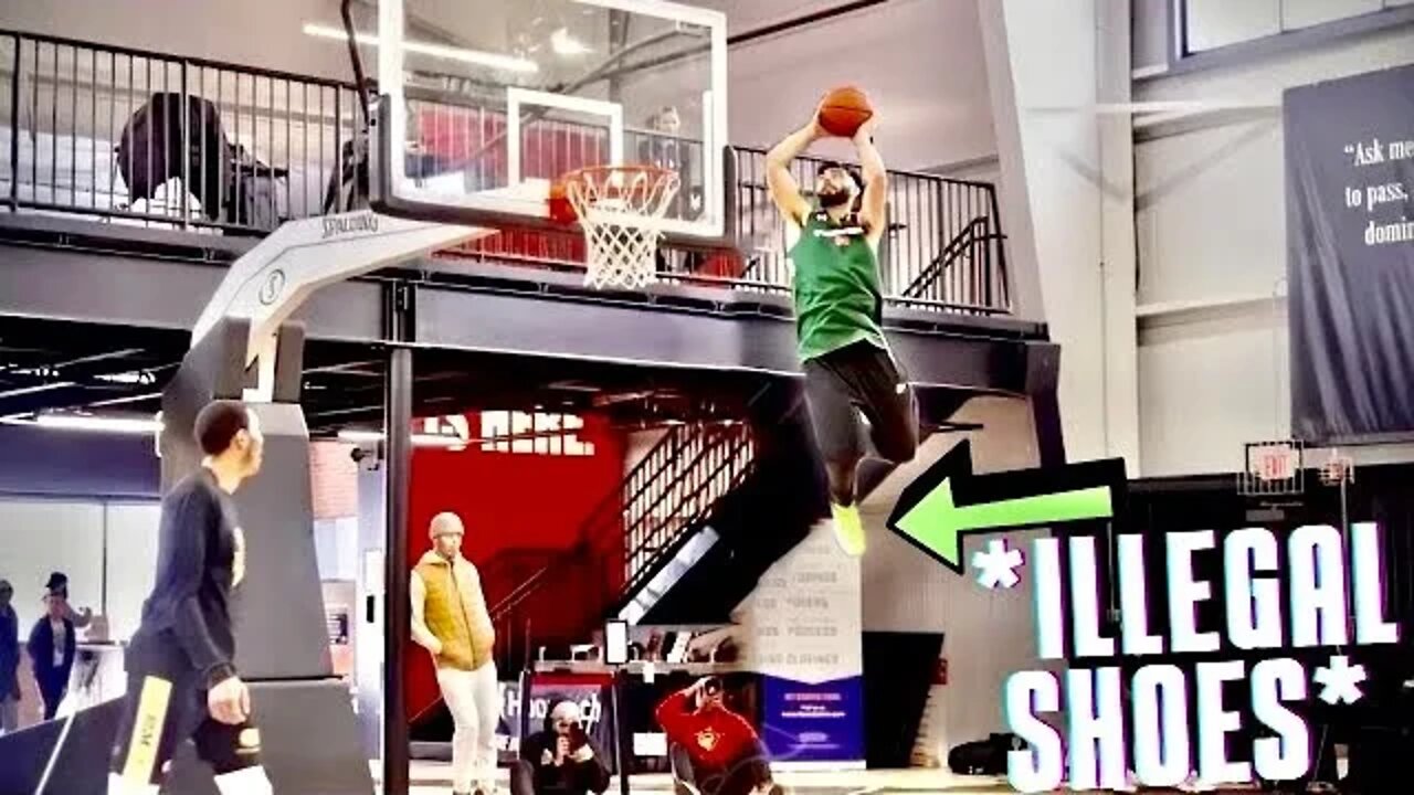 Pros Get HEATED Against Me With BANNED NBA SPRING SHOES ON FOR $1,000!!