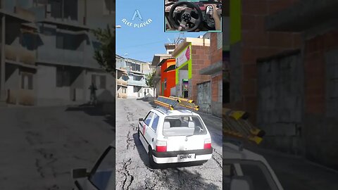 GTA V - Fiat Uno De firma sobe morro da favela para cobrar morador e acaba levando tiro! #shorts 08