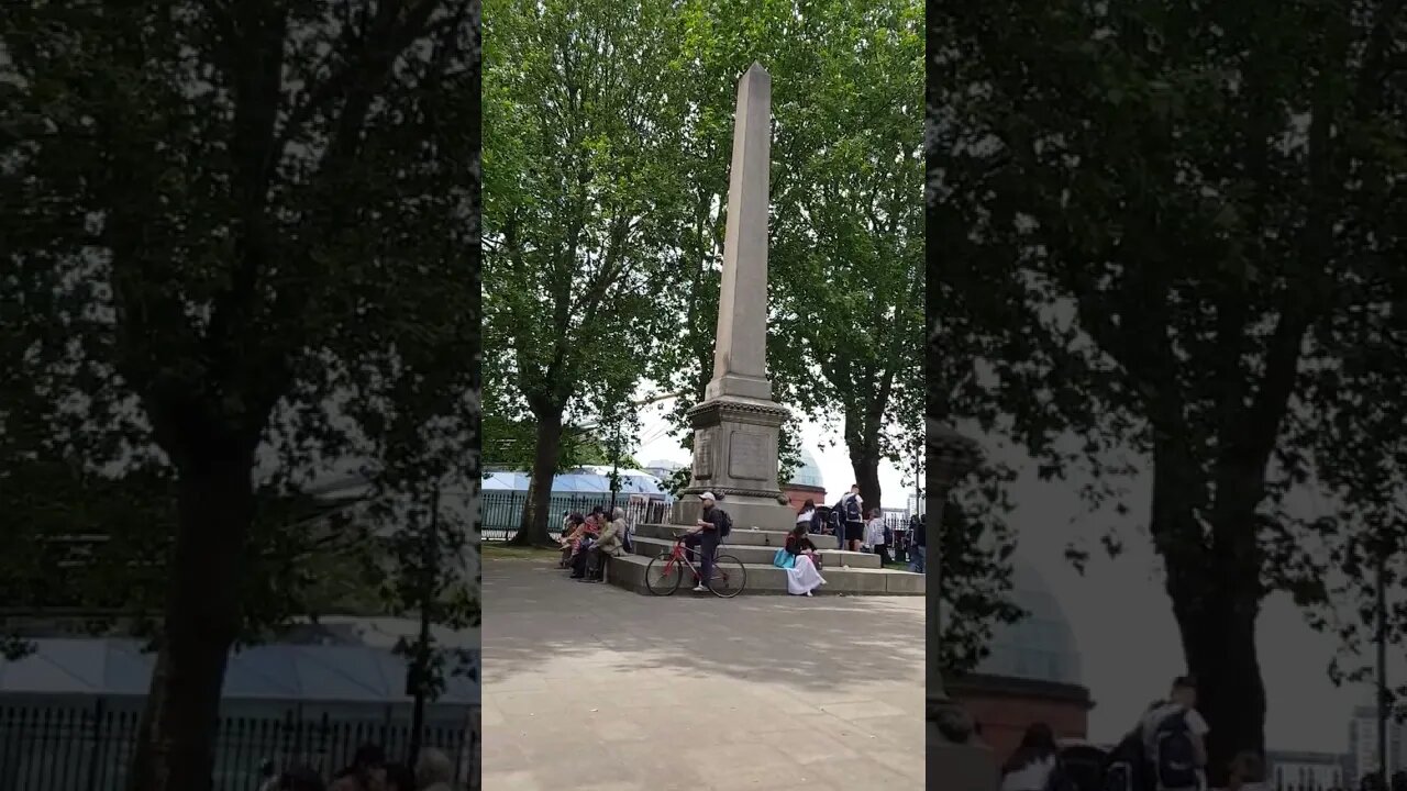 Cutty Sark ship in the distance. London. July 2023