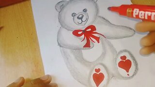 How to Draw Teddy Bear - Teddy Bear Drawing