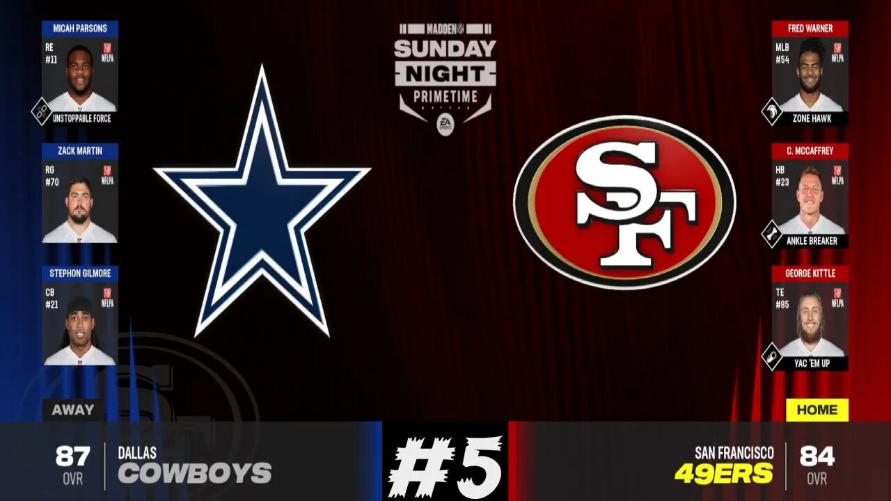 Madden 24 Game 5 Dallas Cowboys Vs San Francisco 49ers (OMG Finish)