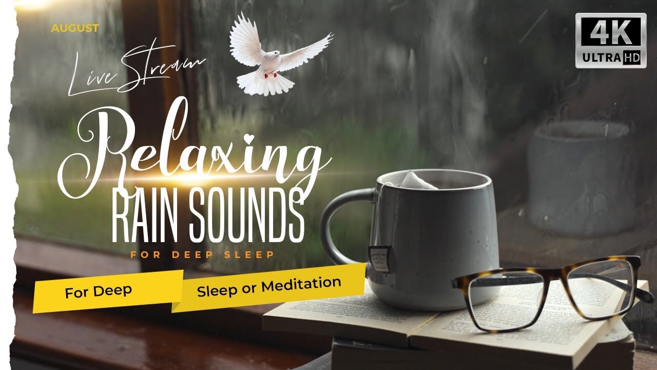 Soothing Rain Sound for a Relaxing Sleeping 🌧️ White Noise Rainstorm 8 Hours