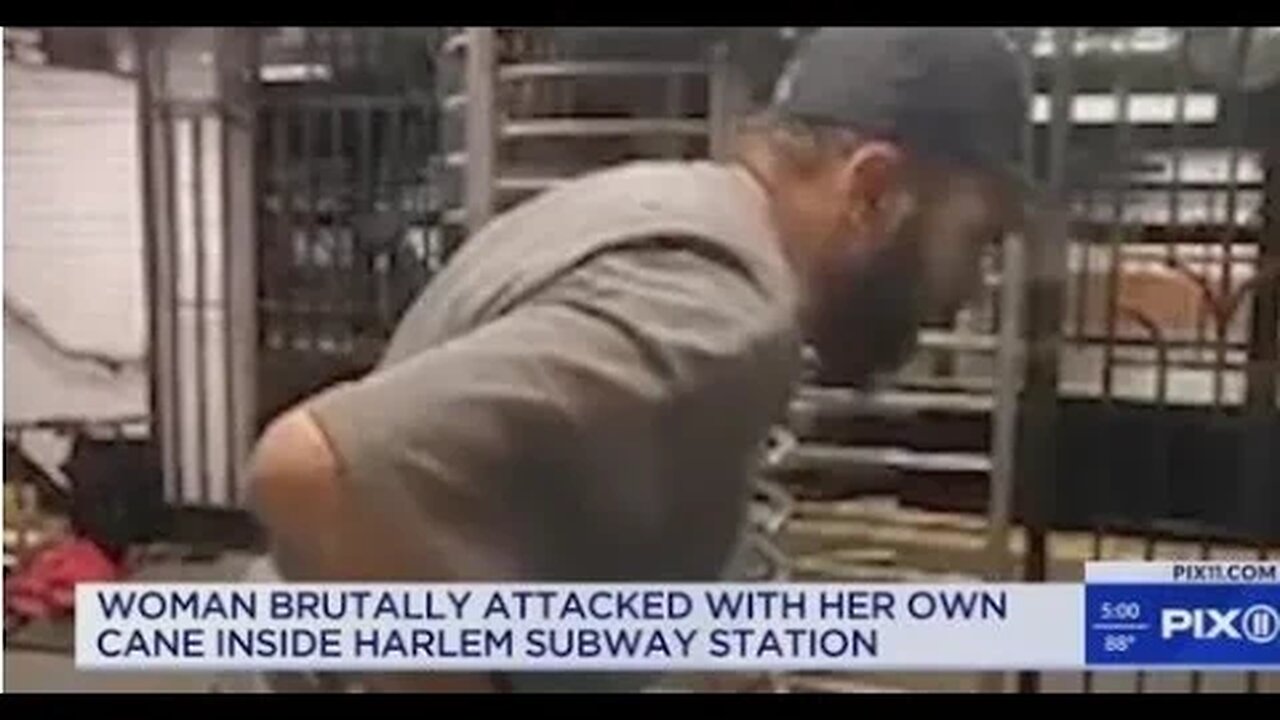 Woman Beaten with her own Cane in Manhattan Subway Attack!